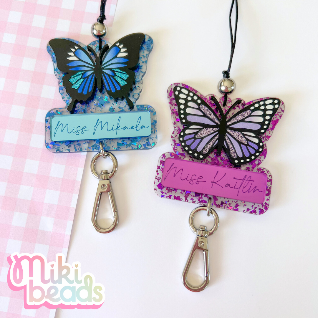 Butterfly Kisses Personalised Lanyard (Restock Feb)