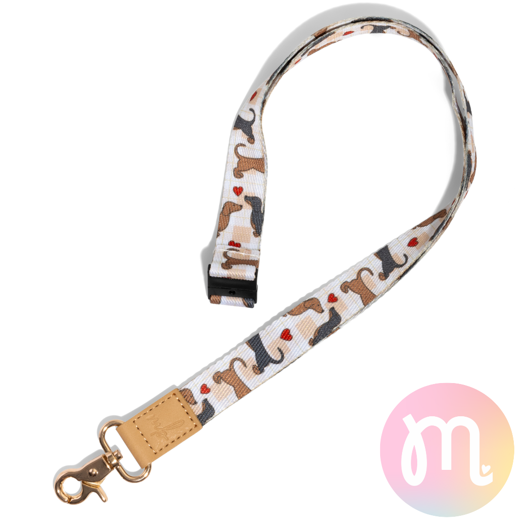 Dashing Hounds Fabric Lanyard