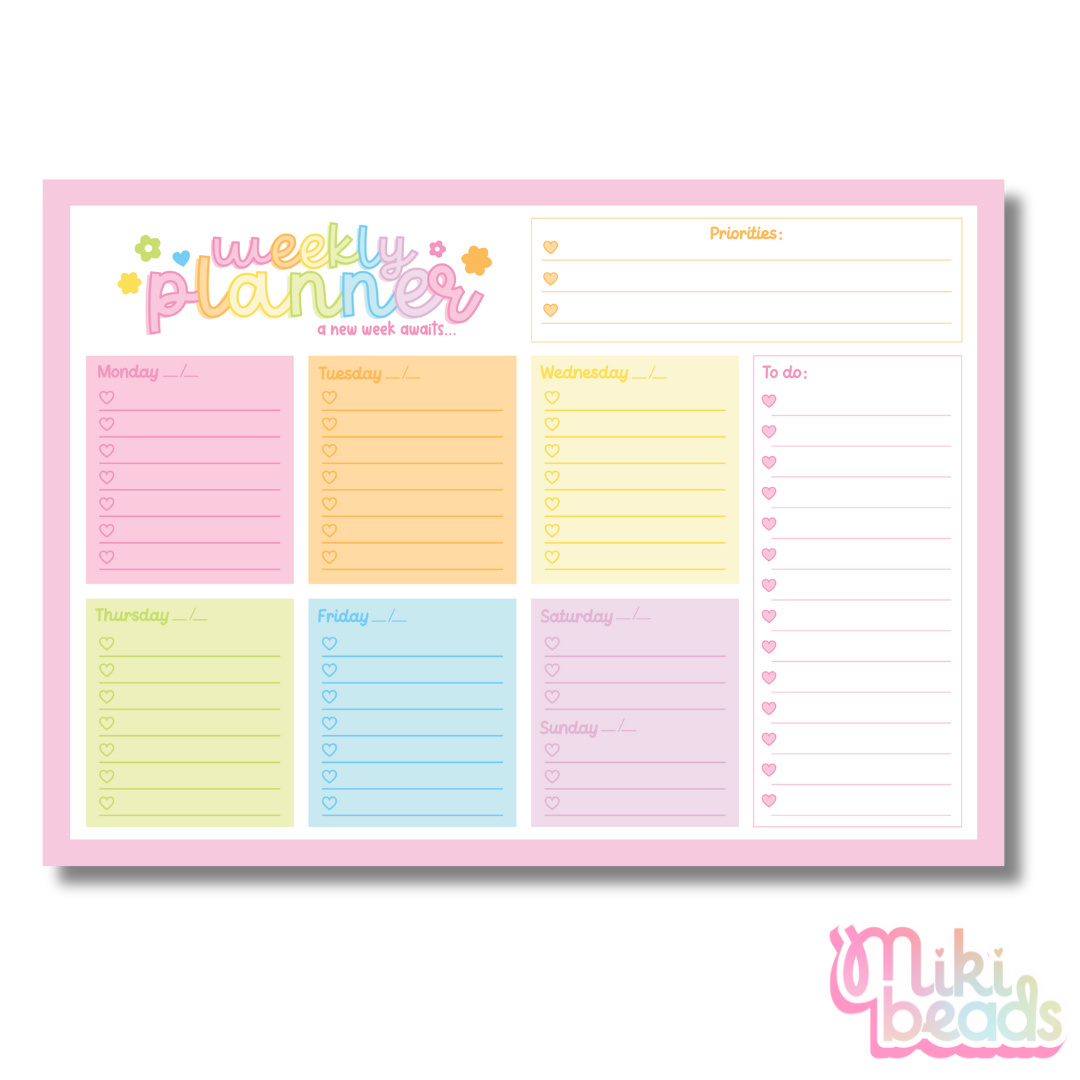 Weekly Planner Notepad