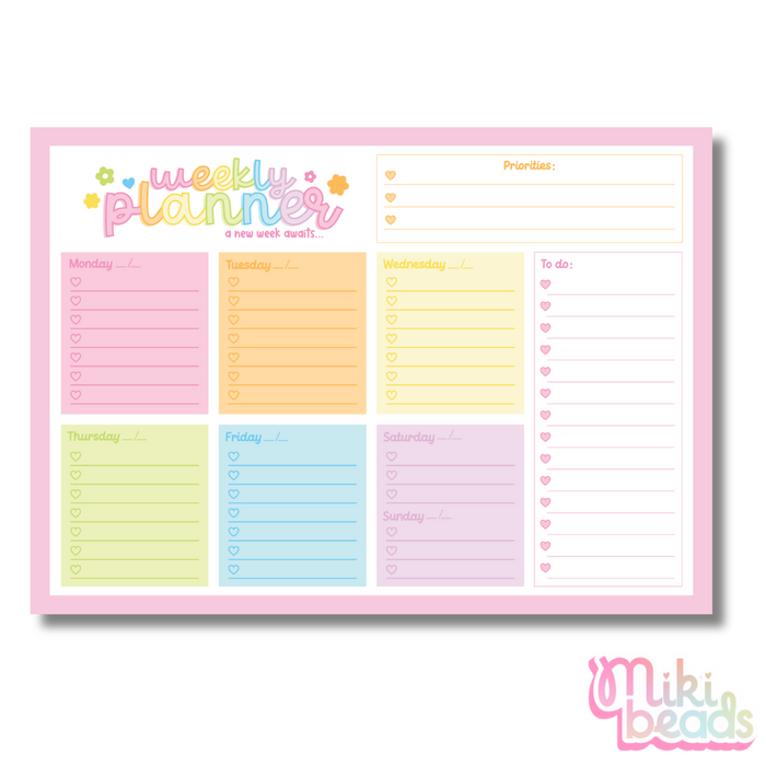 Weekly Planner Notepad