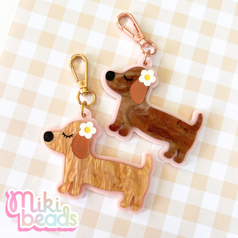 Daisy Dachies Acrylic Keychain