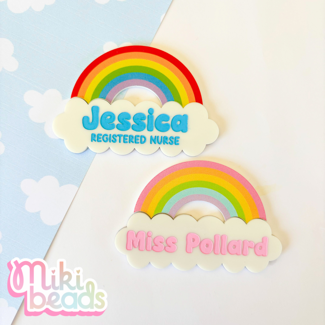 Rainbow Rays Name Badges