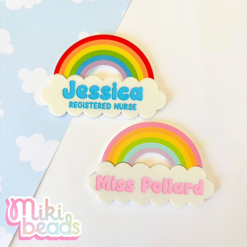 Rainbow Rays Name Badges