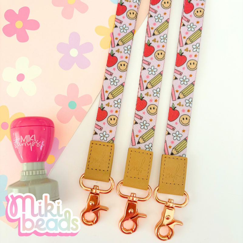 Teacher Love Fabric Lanyard